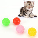 pet dog cat play transparent particles non-toxic rubber ball with bell Xmas Z