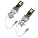 H3 3030 12LED 1200LM Fog Driving Lights DRL Headlight Kit Bulbs 6500K White