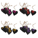 10pcs Red Heart Flower Rectangle Chalkboard Tags Weddings Party Christmas