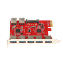 PCI-E to 7 Port USB3.0 HUB PCI Express Expansion Card Adapter 5 Gbps Speed