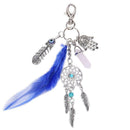 Natural Opal Stone Dreamcatcher Keyring Fashion Jewelry Feather Keychain A