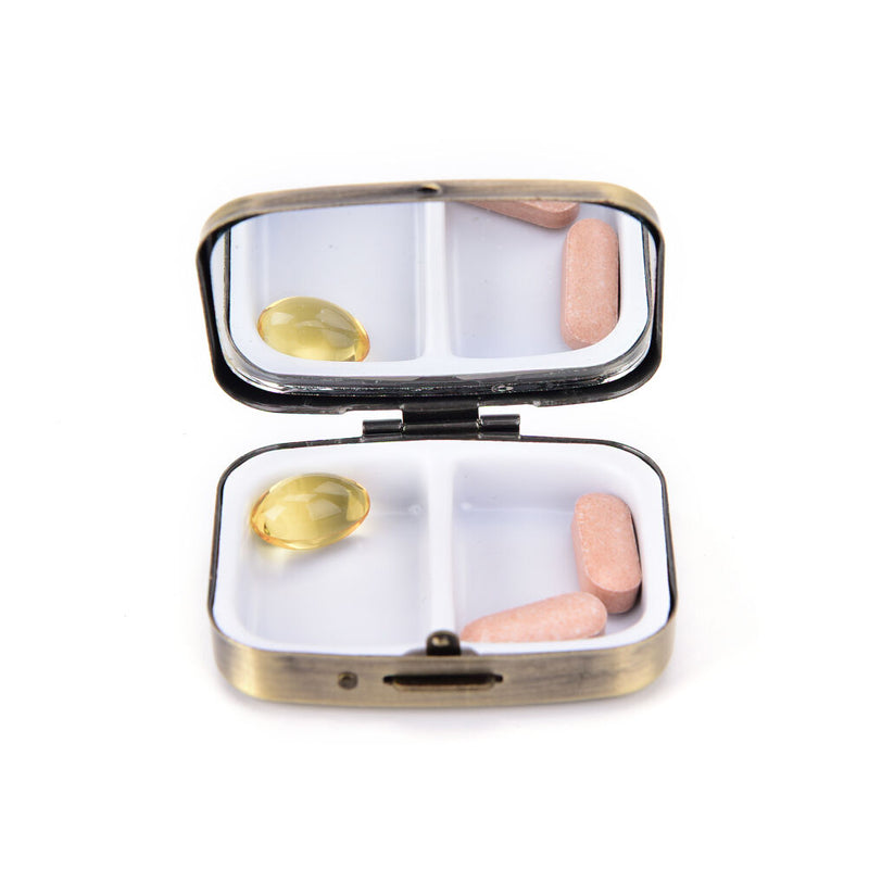 1X Metal Pill Box Medicine Organizer Container Jewellery Case Storage Holder A3c