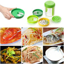 3-in-1 Rotary Vegetable Slicer Steel Fancy Cutter Potato Carrot Grater Tool