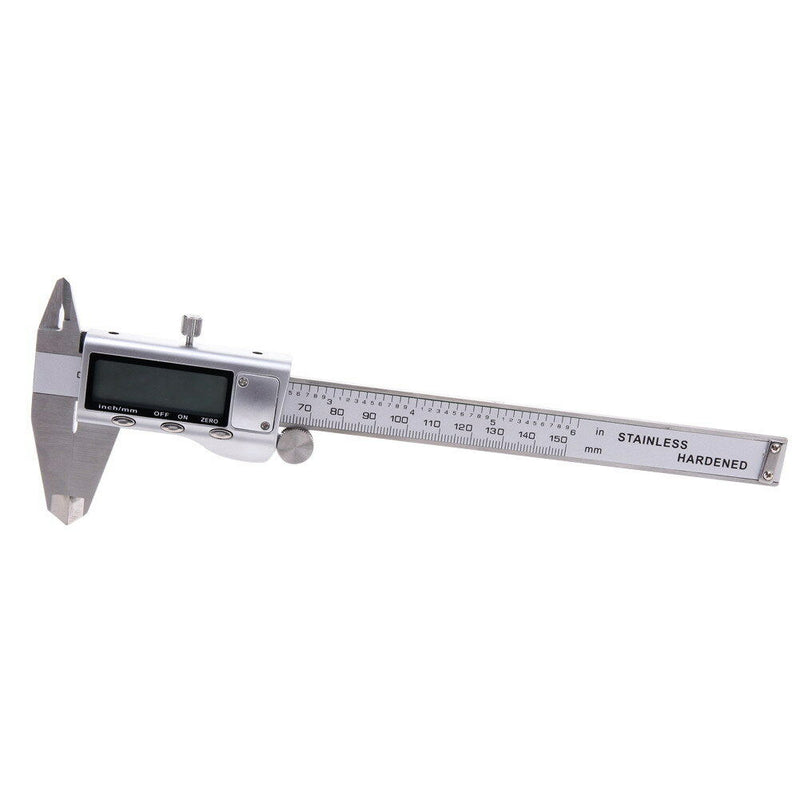 0-150mm/6" Digital Electronic Gauge Stainless Steel Vernier Caliper Micrometer