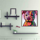 5D DIY Full Drill Square Diamond Painting Color Dog Cross Stitch Embroidery