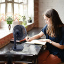5 Speeds Battery Operated Usb Desk Fan, Whisper Quiet, W/ Portable Charger