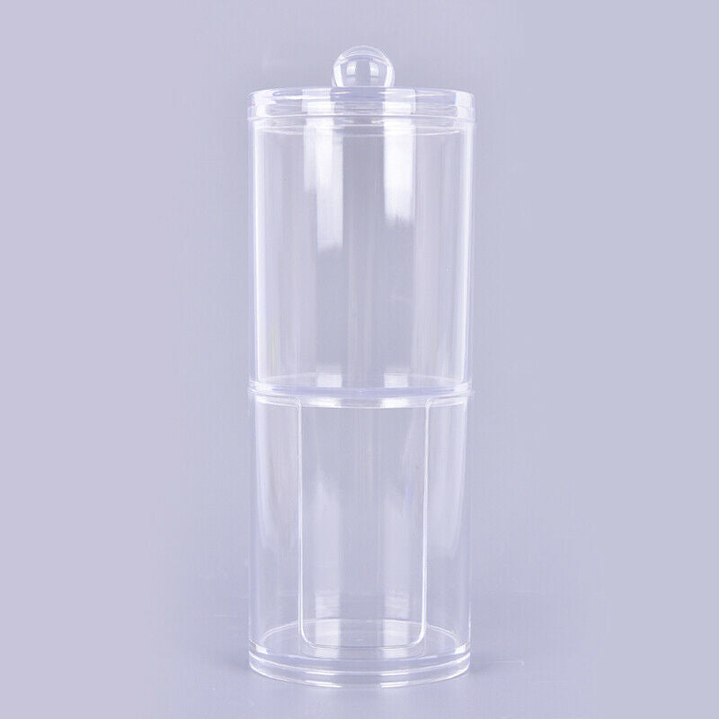 Acrylic Cotton Swab Makeup Organizer Storage Box Container Pad Holder CosmeS Ew