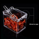 4Pcs/Set Transparent Seasoning Salt Sugar Storage Box Box Spice Kitchen V6Z1