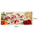 5D DIY Full Drill Diamond Painting Peony 9 Fishes Cross Stitch Embroidery