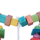 1X(Bird Parrot Toys Play Set For Bird Cage, Colorful Chewing Hanging Swing