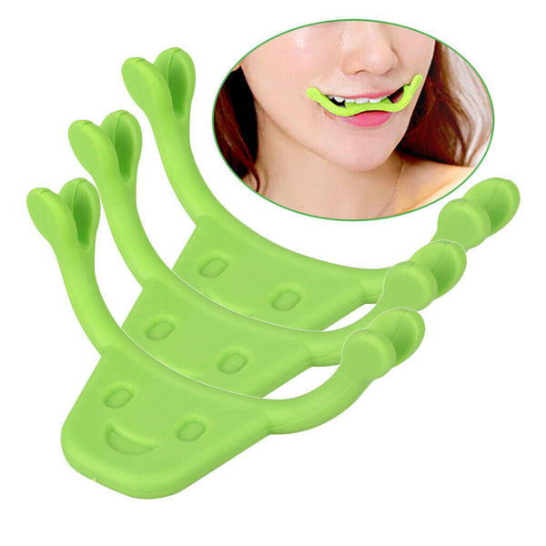 3 Pack Useful Smile Trainer Face Line Lifting Training Smile Maker Green .