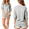 Women New Printed Long Sleeve Round Neck Loose T-shirt Casual Blouse XL