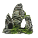 Set of 2, Artificial Mountain & Hollow Tree with Fish Cave Fish Tank Aquarium