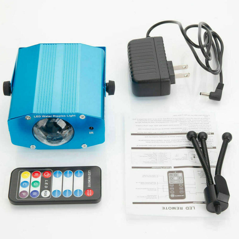 Mini Disco Water Wave Ripples Lights Effect Flashing Karaoke KTV Remote Lamp