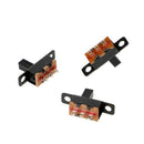 20 Pcs 0.5A DC 50V 3 Solder Lug Pin 2Position SPDT 1P2T Mini Panel Slide Switch