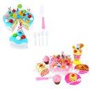 Pretend Play Food for Kids, 70 Pcs Cutting Birthday Party Cake Toys Set wit