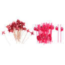 25pcs Luau Tropical Flamingo Straws 50pcs Windmill Fruit Picks Party Barware