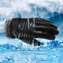 Men Leather Winter Warm Gloves Motorcycle Cycling Windproof Warmer GlovesB Nw