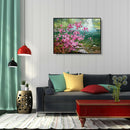 Painting By Numbers Kit DIY Canvas Oil Art Picture WallDecor (Pink Flowers)