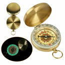 Brass Pocket Compass Watch Style Military Army Camping Hiking Outdoor Keychain