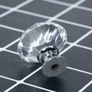 Diamond Crystal Glass Door Drawer Cabinet Wardrobe Pull W/ Kit K0N9 Screw Q1Z9