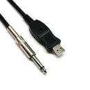 10ft USB Male to 6.35mm Male Electric Guitar Cable Studio Audio Cable Cords