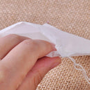 100x Filter Paper Drawstring Bag Herbs Tea Cooking Soup Spice Filter Bag 10x8cm