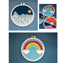 1 Set Rainbow Punch Needle Kits with Punch Embroidery Pen DIY Crafts