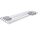 6x  Wide Stainless Steel Barbecue Skewer BBQ Needle Grills 45cm,Extensible