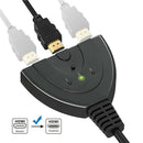 3 Port 1080P HDMI AUTO Switch Splitter Switcher HUB Box Cable for DVD HDTV