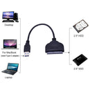 Adapter SATA III USB 3.0 3.1 Cable 22pin Converter External 2.5" SSD Hard D.AU