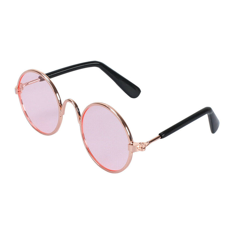 Lovely Dog Cat Glasses Pet Eye Protection Sunglasses Photos Props (Pink) A