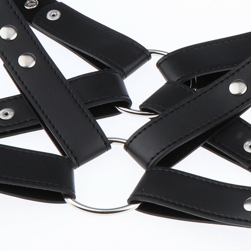 Mens Leather Chest Harness Straps Belts Suspenders Braces Arm Band Costume