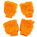 Cleaning Mitt Chenille 4 Pack/21cm*17cm,,Orange J9F3