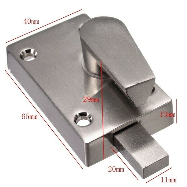 Toilet Wc Indicator Privacy Dead Door Lock Vacant Engaged Satin Nickel + Sc G4P7