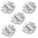 10pcs Rhinestone Flower Shank Buttons Sewing Accessories DIY Jewelry Crafts