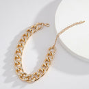 Punk Choker Necklace Rhinestone Hip Hop Thick Chunky Collar Women Jewelry