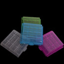 Hard Plastic Case Cover Holder for 4pcs AA AAA Battery Storage Box Organizer