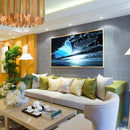 Diamond Painting Blue Planet Above Sea DIY Full Round Wall Picture 60x30cm