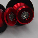 2x Red M6 6mm CNC Swingarm Swing Arm Sliders Bobbins Screws For Motorcycle