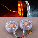 Pair 24V LED Double Face Round Side Marker Light Car Tail Turn Signal Light