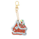 4pcs Art Full Drill Special Shaped DIY Diamond House Keychain Painting Kit