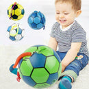 Inflatable Football Ball With Rope Colorful Bouncy Rubber Kids Gift Ball C6C2