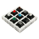 Acrylic Keyboard Tester 12 Clear Plastic Keycap Sampler for Cherry MX Switc
