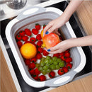 Multifunction Collapsible Cutting Board Dish Tub 3In1 Folding Sink Drain Bas Hn