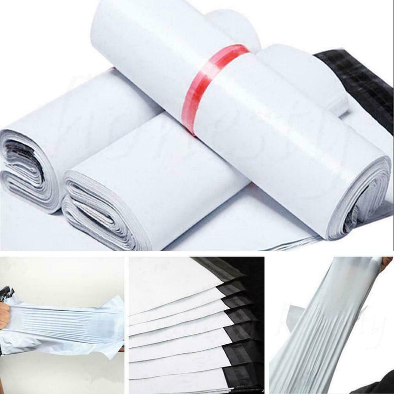 100x Postal Bags Mailers Package  Strong Poly Bag Mailing 14cmx26cm B6M9