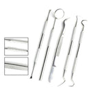 5X Stainless Steel Dental Oral Sculpture Kit Tool Deep Cleaning Teeth Care Set F