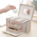 Casegrace Multi-Function Storage Box Leather Jewelry Organizer Multi-Layer