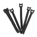 50pcs Black Cable Tie Nylon Straps Wire Cable Hook & Loop Fasteners Organiser