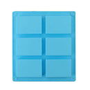 6 Cavity Silicone Rectangle Soap Mould Homemade DIY Cake Making Mold Craft